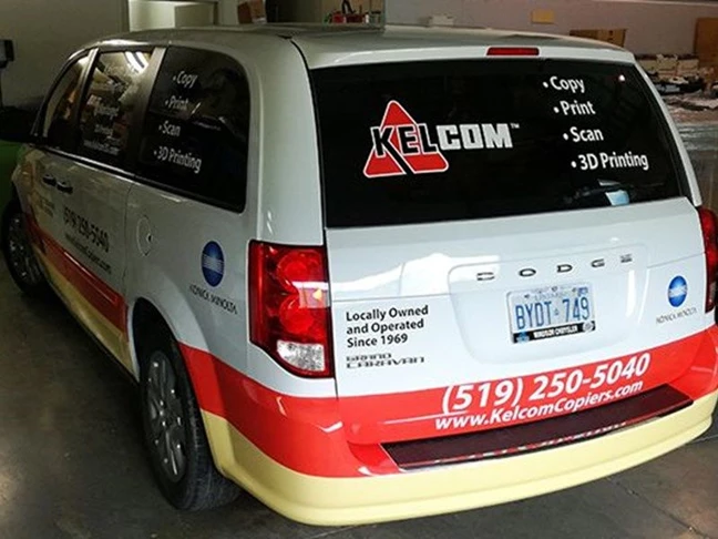 Build brand awareness with a partial vehicle wrap