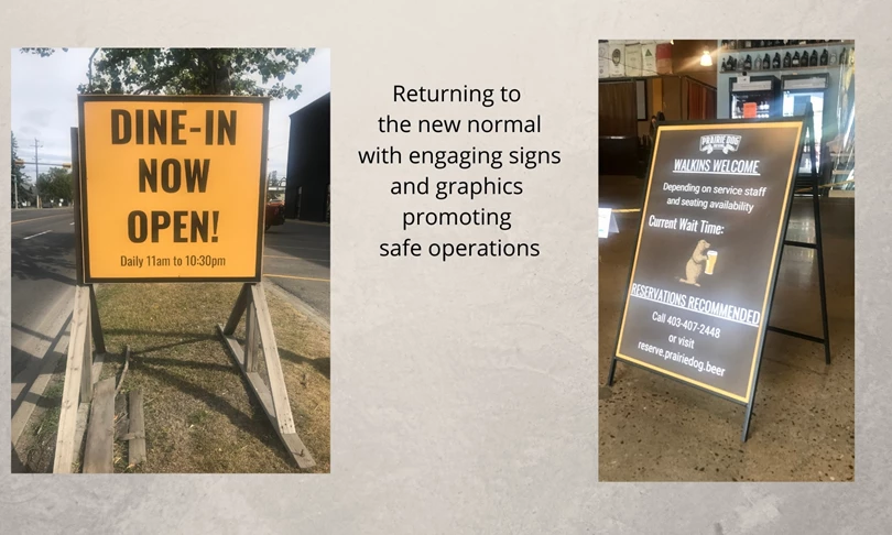 A-Frames & Sidewalk Signs help communicate your safe operating practices